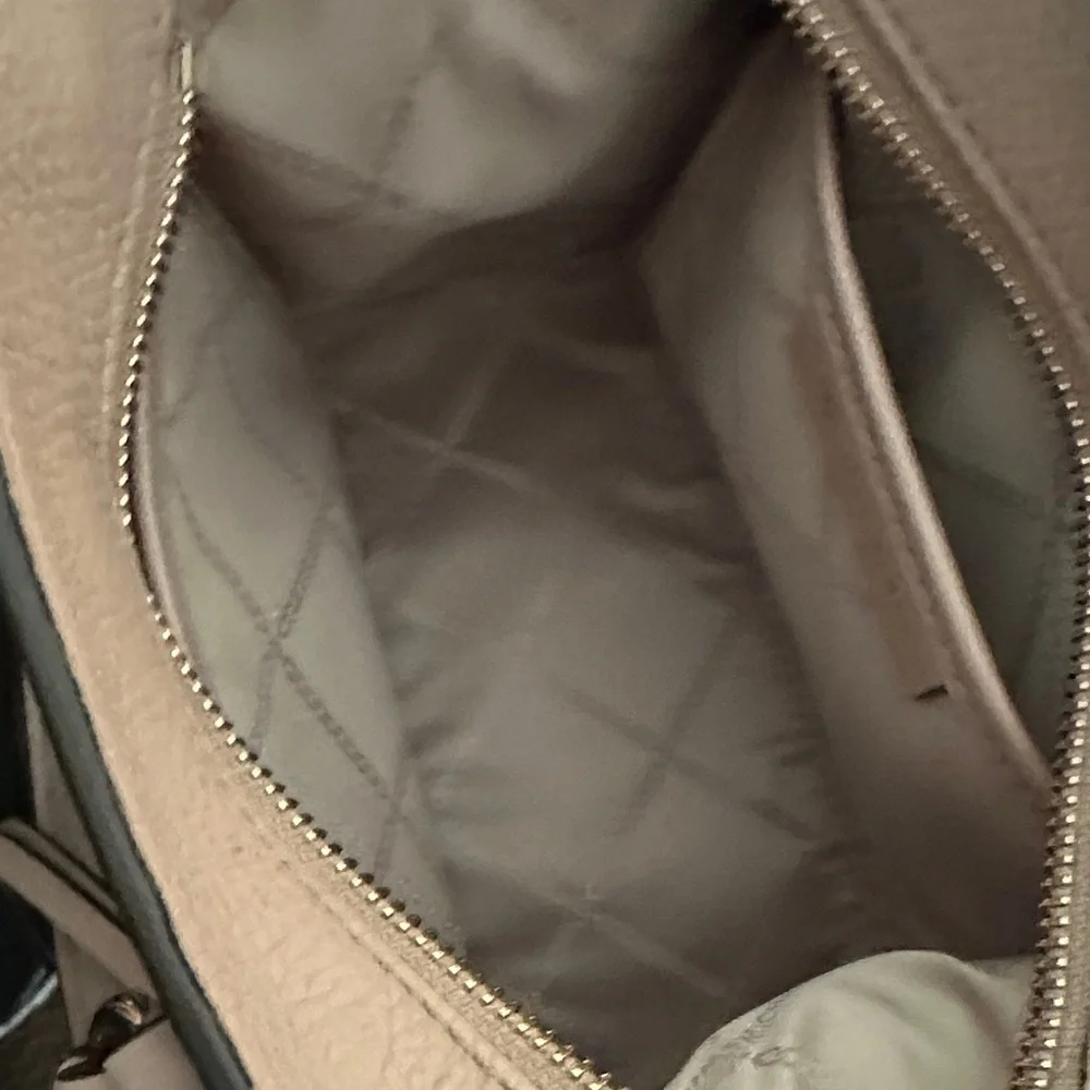 Michael Kors Taupe Satchel with Gold Accents - Picture 4 of 5